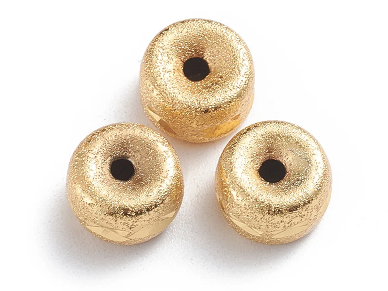 Perle intercalaire pour bijoux dorée - 10 x 6 mm - Image 2