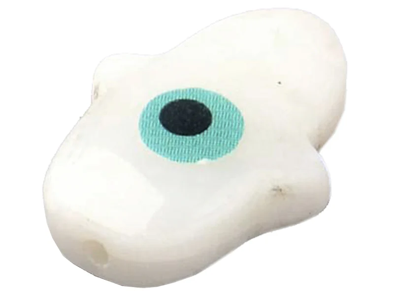 Perle Khamsa en nacre - 15 x 12 mm