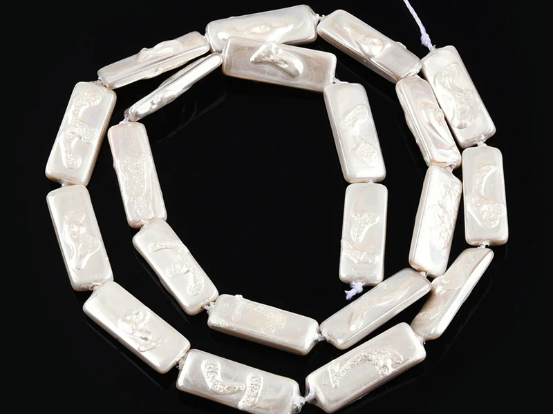 Perles de culture - Rectangle - 18 x 7 mm - Image 4