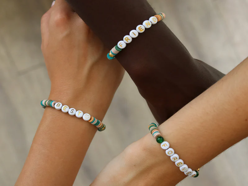 Perles lettres 3 mots pour bracelet Ă personnaliser - Best, Friend et Forever - Image 2