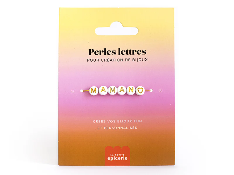 Perles lettres "Maman" pour bracelet à personnaliser