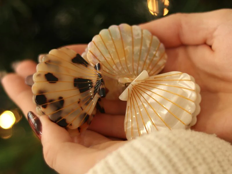 Pince à cheveux Coquillage Perle - Image 3