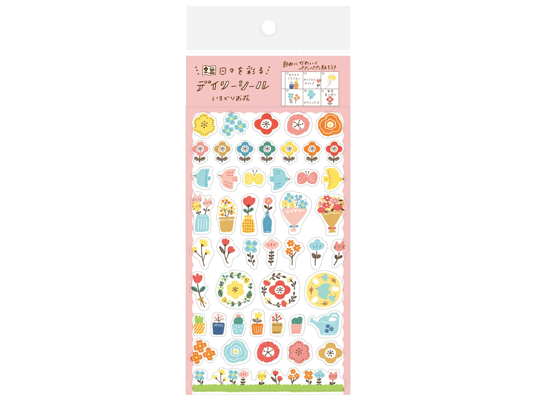 Planche de 48 stickers planner - Fleurs
