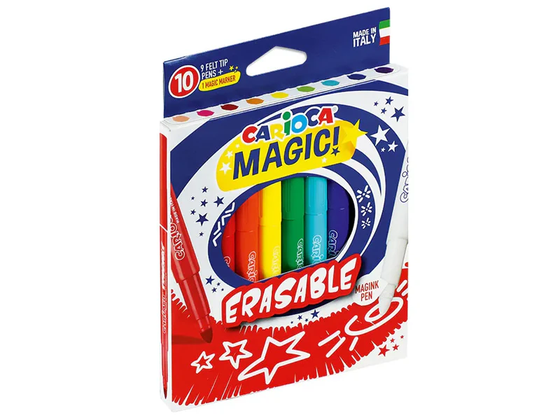 Pochette de 10 feutres effaçables - Carioca Magic