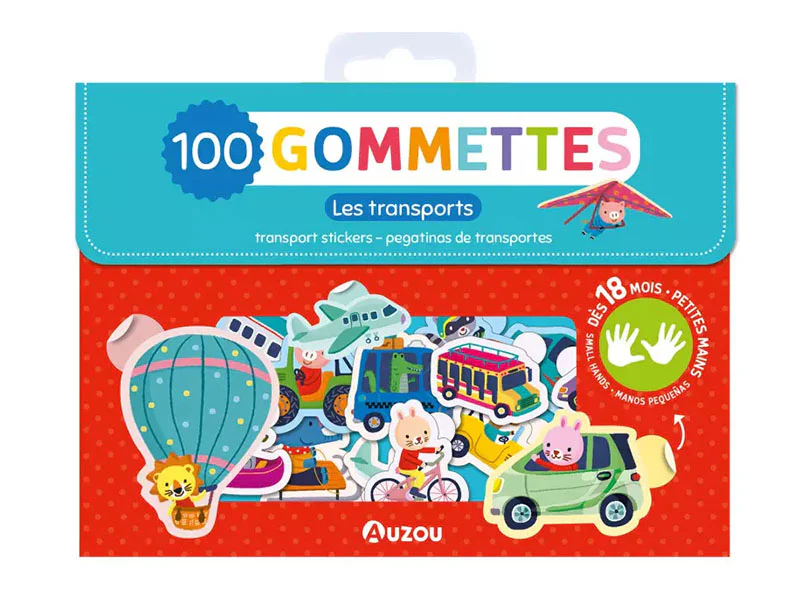 Pochette de 100 gommettes - Les transports