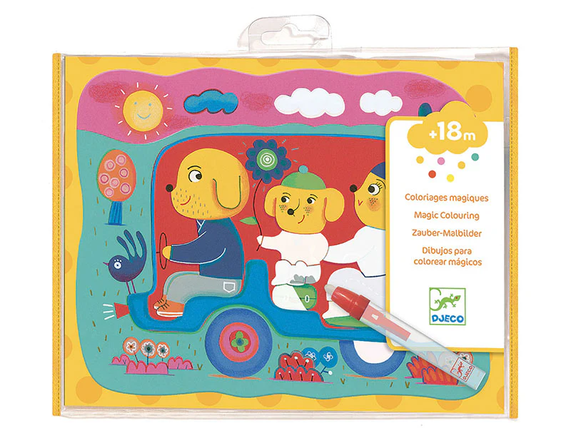 Pochette de coloriage des petits - coloriage magique - Caché en route