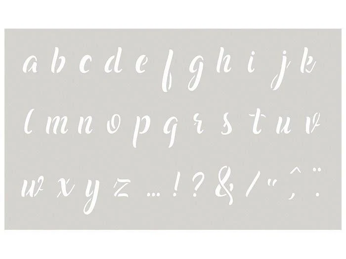 Pochoir Décor 12x20 - Alphabet Minuscule N°2 - Image 2