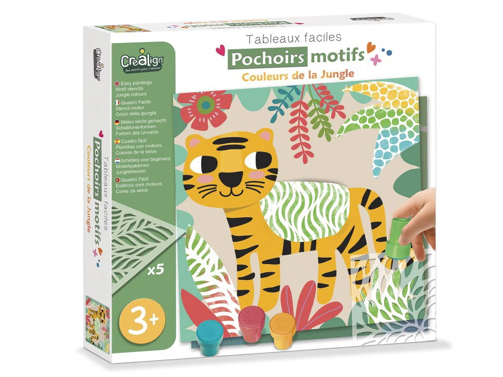 Pochoirs motifs Couleurs de la Jungle - Créa Lign'