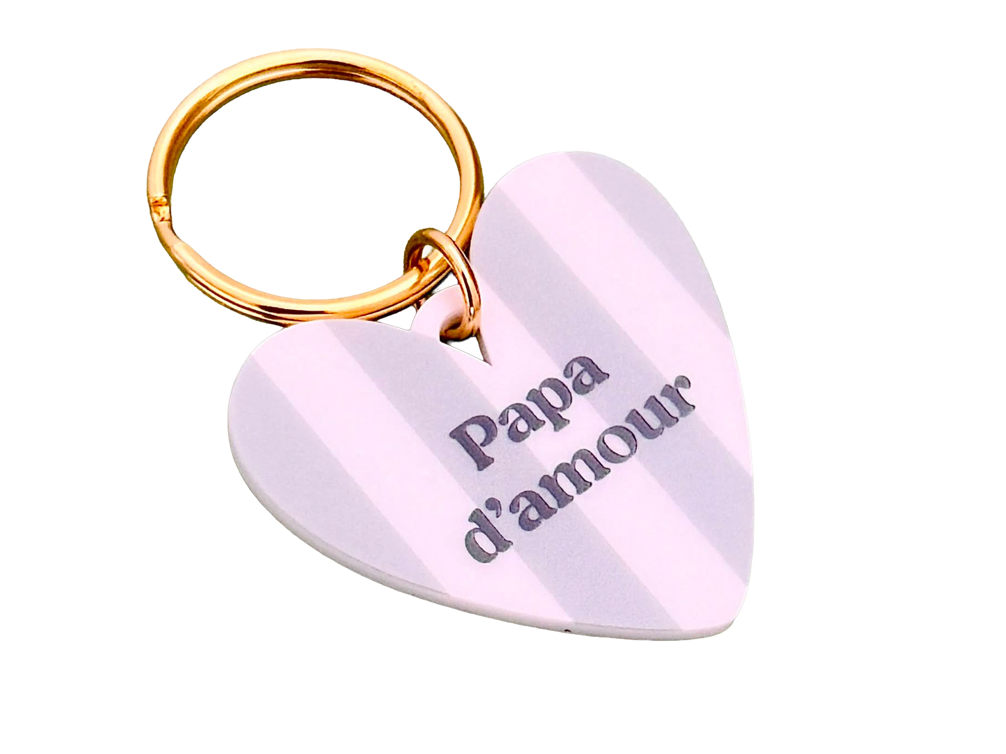 Porte-clé coeur Lovely family - Papa d'amour