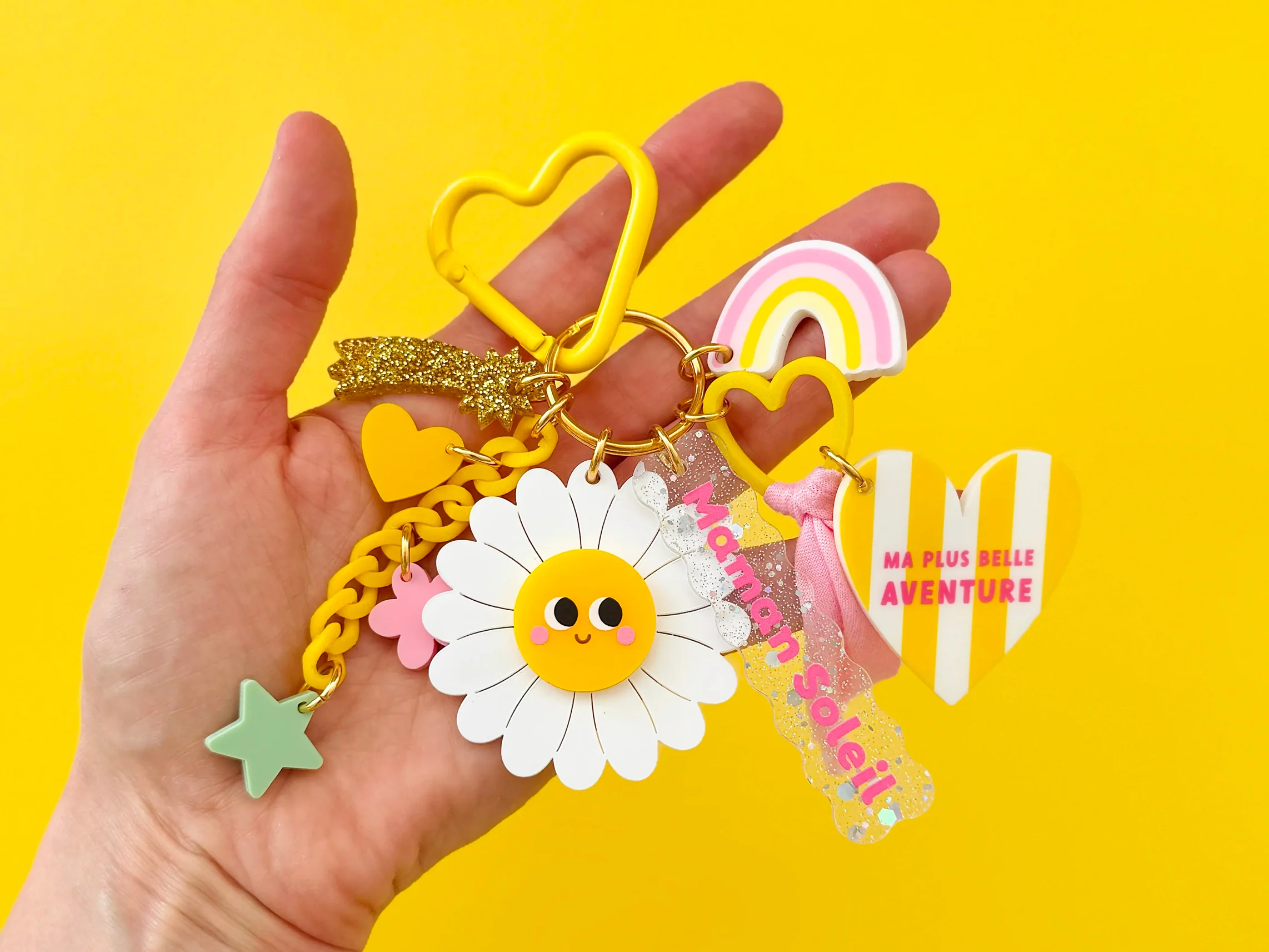 Porte-clé grigri fête des mères - Maman soleil - Image 4