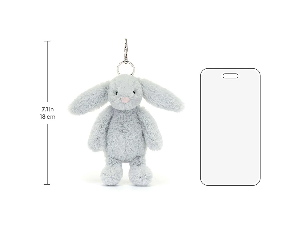 Porte-clé Lapin Bashful Silver Bag Charm - Jellycat - Image 4