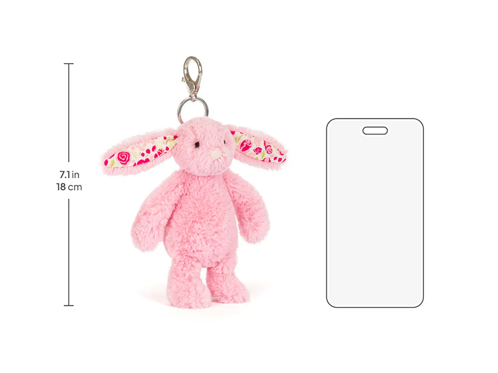Porte clé Lapin rose blush et liberty - Jellycat - Image 3