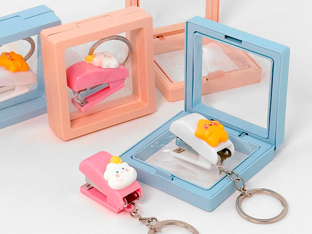 Porte-clés mini agrafeuse étoile - Image 3