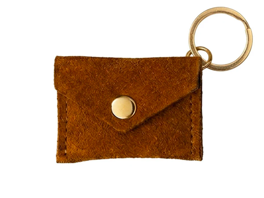 Porte-clés Mini Enveloppe en cuir - Camel