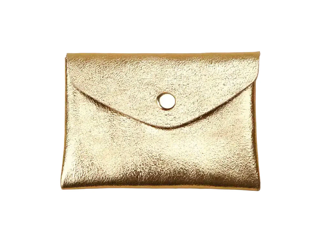 Porte-monnaie Double Cuir - Doré