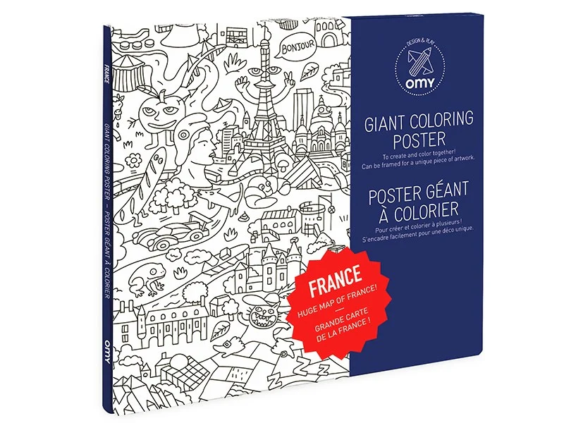 Poster géant en papier à colorier - FRANCE - OMY
