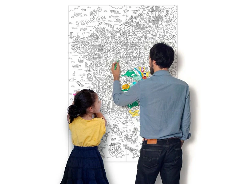 Poster géant en papier à colorier - FRANCE - OMY - Image 4