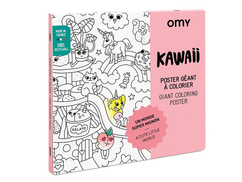 Poster géant à colorier - KAWAÏ - OMY