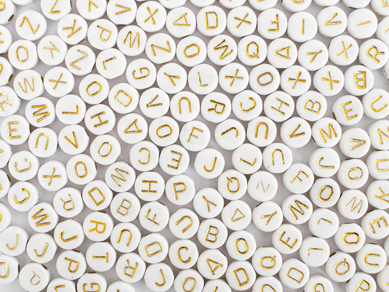 Pot perles lettres – Blanches - Image 4