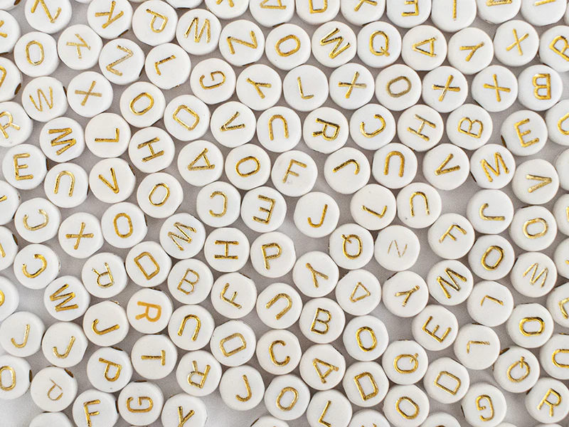Pot perles lettres – Blanches - Image 5