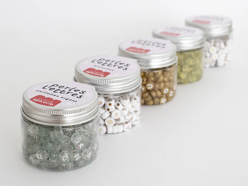 Pot perles lettres – Blanches - Image 6
