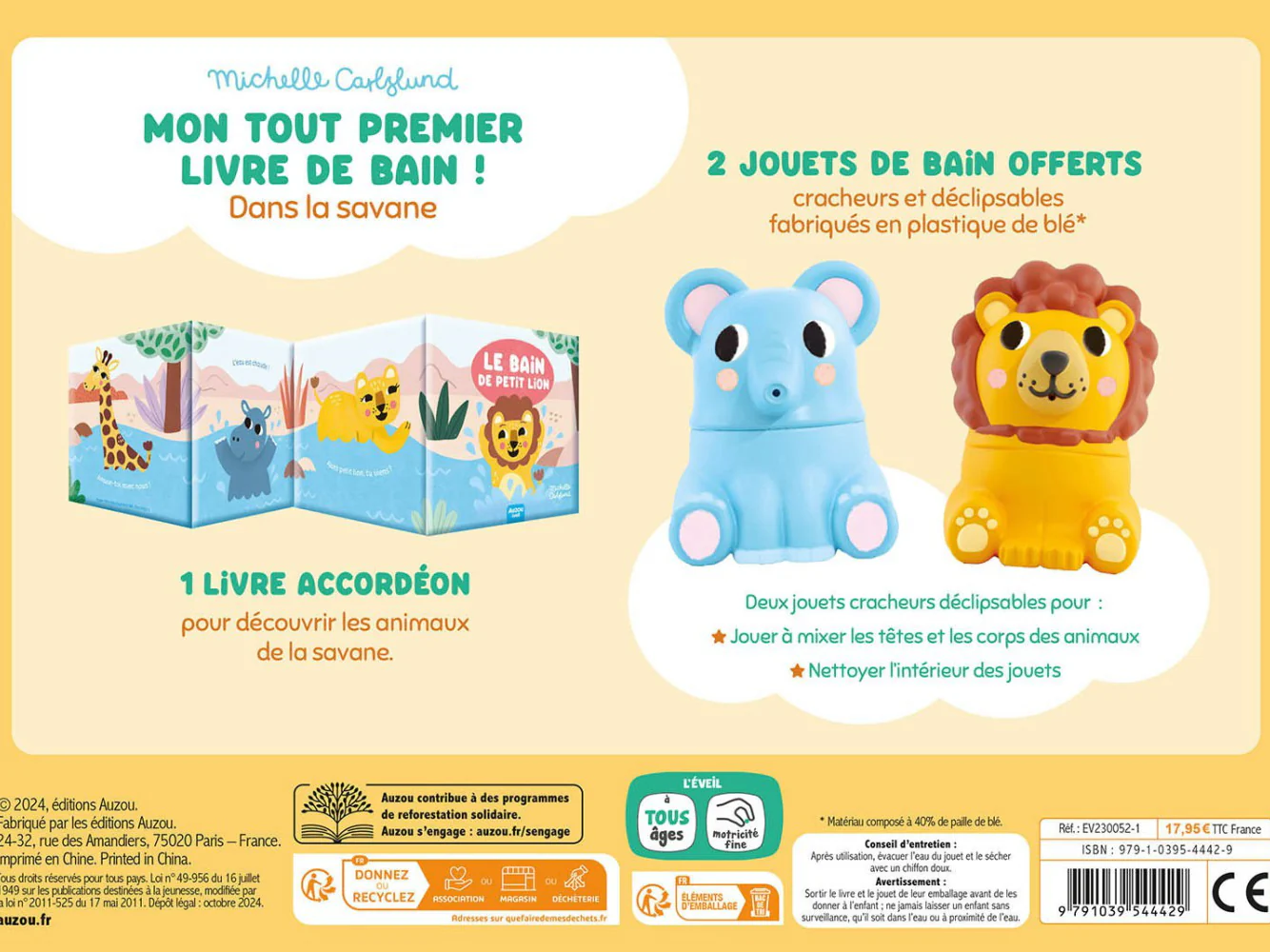 Mon premier livre de bain Savane - Auzou - Image 4