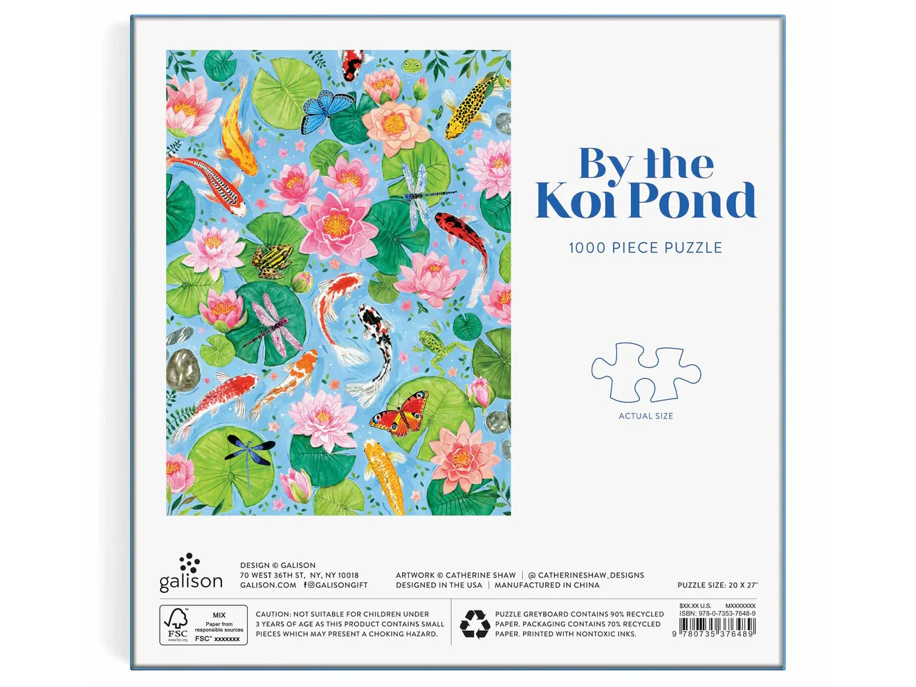 Puzzle By The koi Pond - 1000 pièces - Galison - Image 4