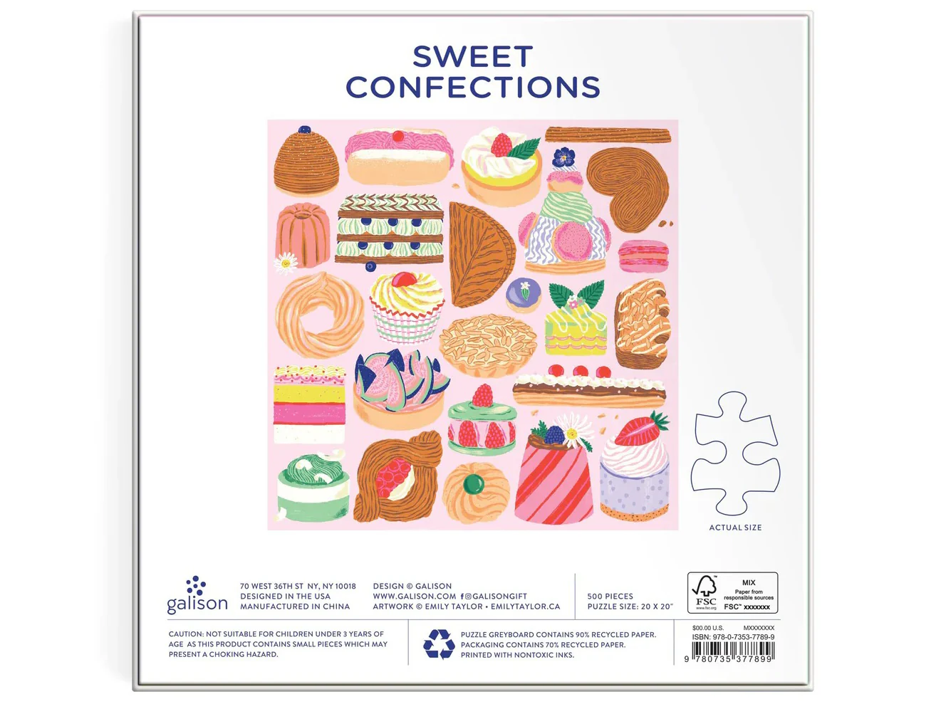 Puzzle Sweet Confections - 500 pièces - Galison - Image 6