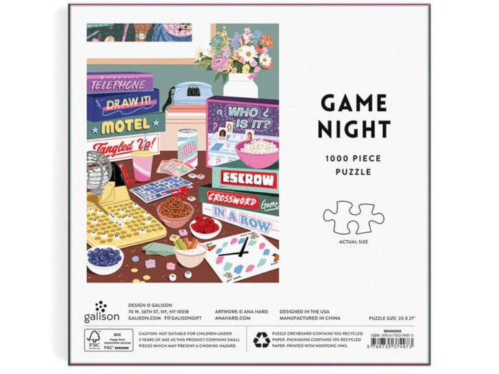 Puzzle Game Night - 1000 pièces - Galison - Image 4