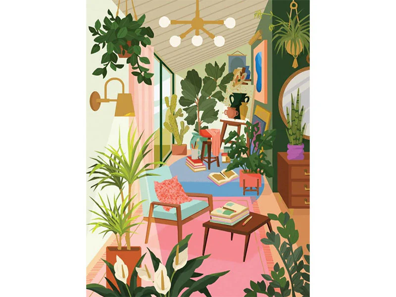 Puzzle Lighting 101 : Houseplants - 500 pièces - Galison - Image 2