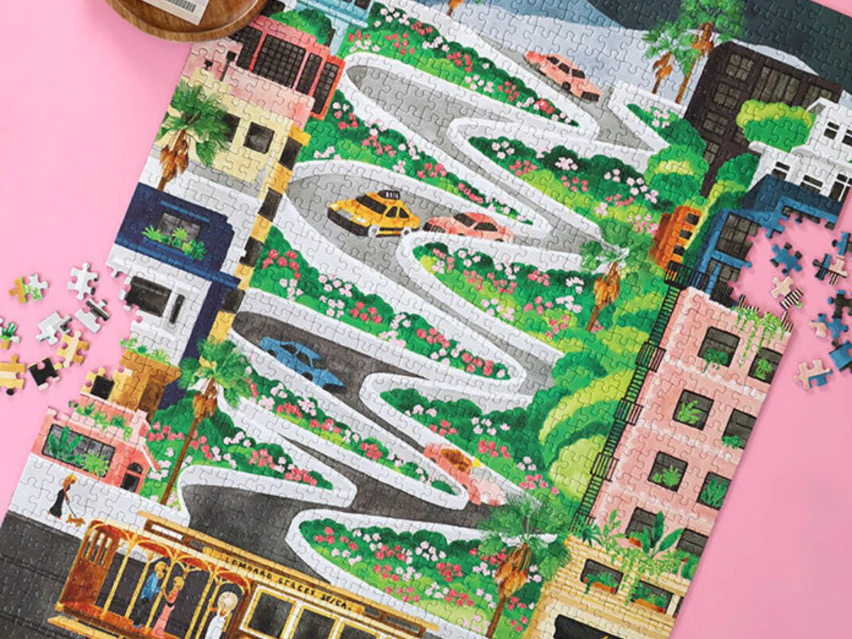 Puzzle Lombard Street 1000 pièces - ATWS - Image 2
