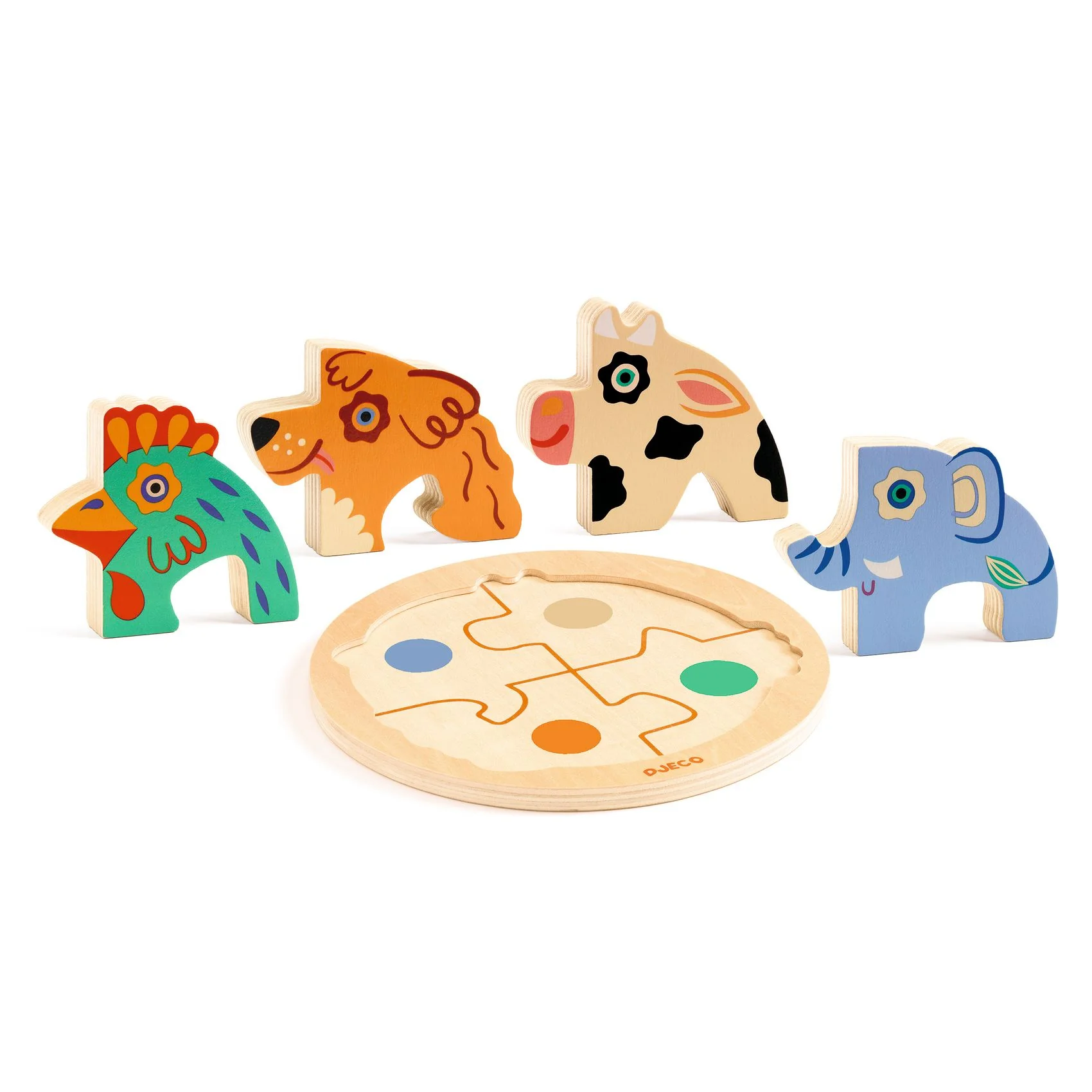 Puzzle relief bébé Rondo Dog - Djeco - Image 3