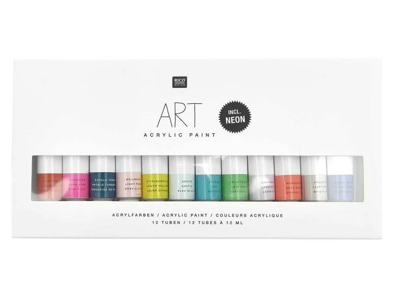 Set de 12 tubes de peinture acrylique - Fashion