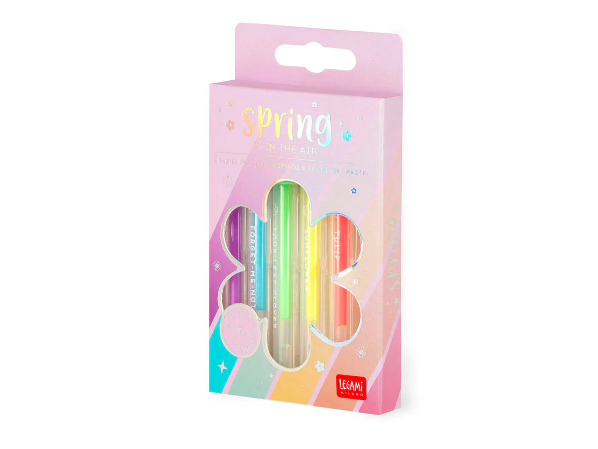 Set de 6 Mini stylo gel pastel - Spring Is In The Air - Legami