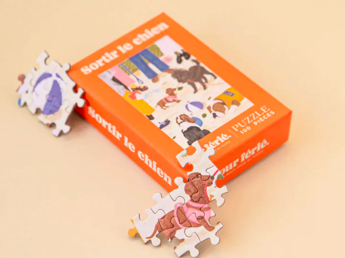 Mini Puzzle Sortir le chien - 100 pièces - Jour Férié - Image 4