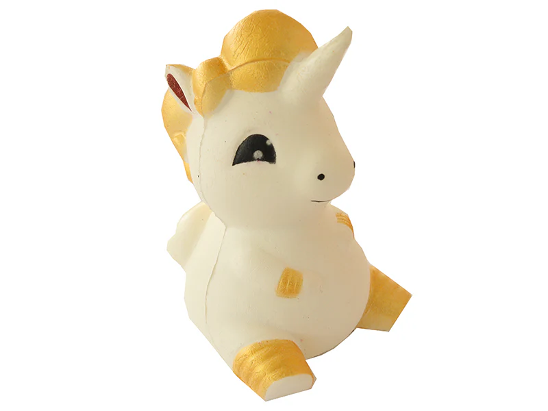 Gros squishy Licorne blanche et dorée