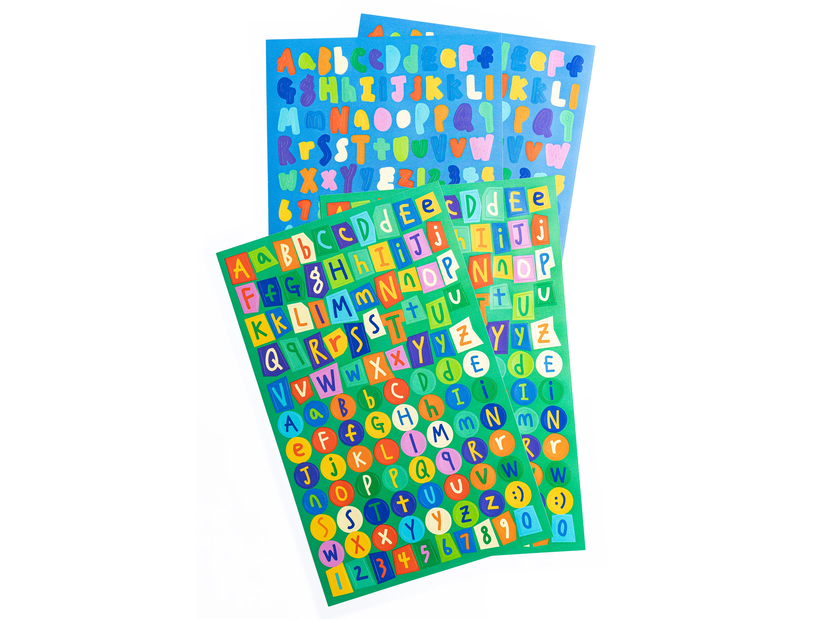 Stickers lettres alphabet multicolore
