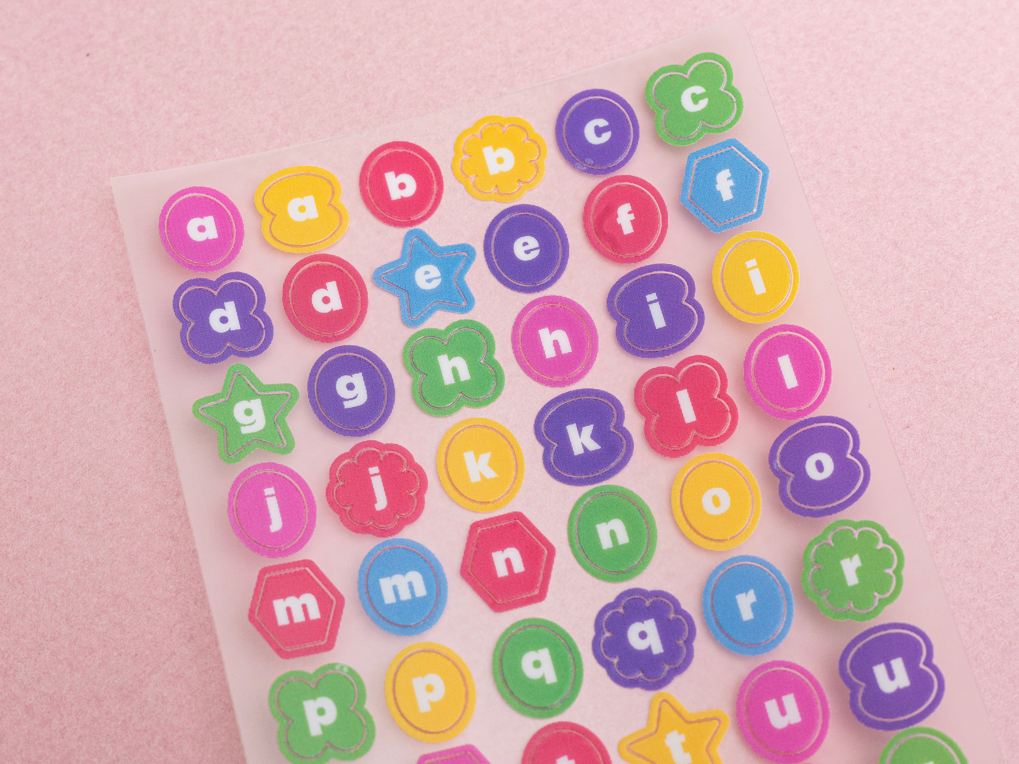 Stickers lettres - formes géométriques multicolores - Image 4
