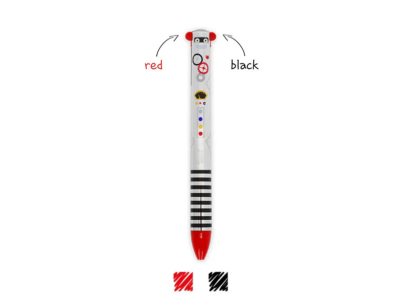 Stylo bicolore Click & Clack Robot - Legami - Image 2