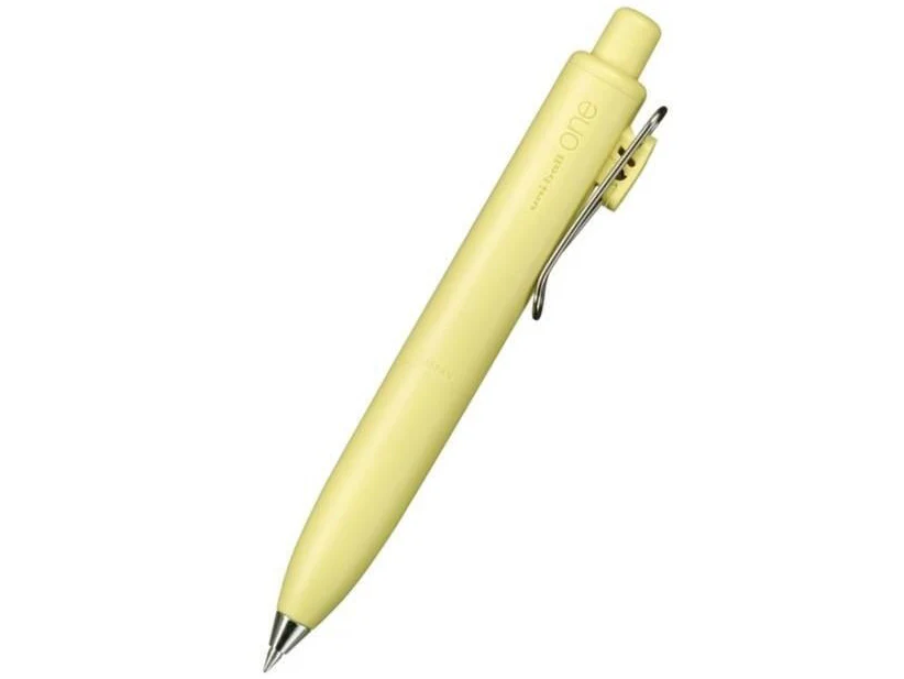 Stylo gel Uni-ball One P - Jaune banana - Encre noire - Image 3