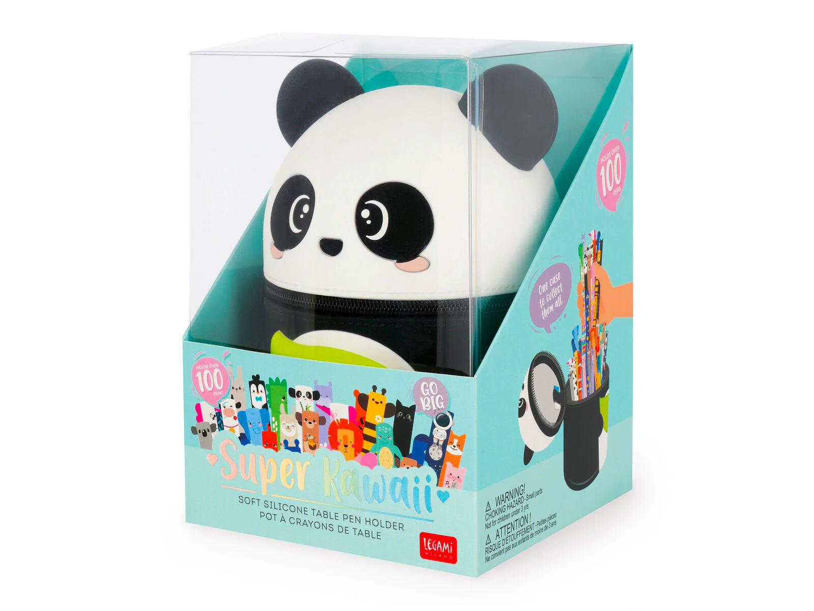 Trousse extraordinaire 2 en 1 en silicone - Super Panda Kawaii - Legami