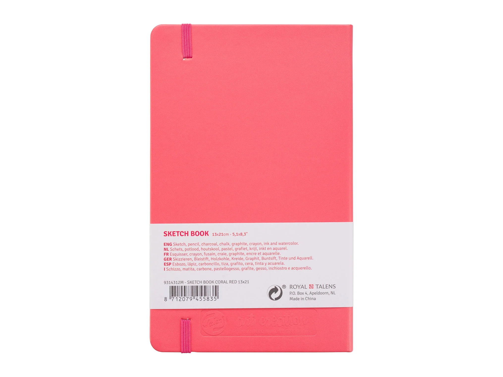 Cahier de Croquis Rouge Corail 13 x 21 cm - Talens Art Creation - Image 3