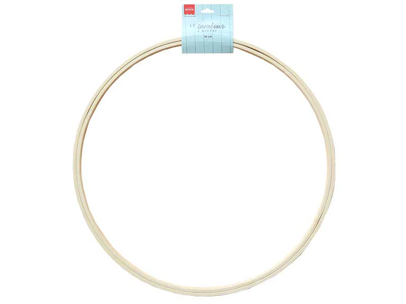 Tambour à broder bois clair - 30 cm