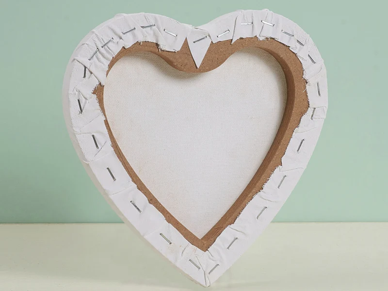 Toile vierge en bois - Coeur - 20 x 20 cm - Image 2