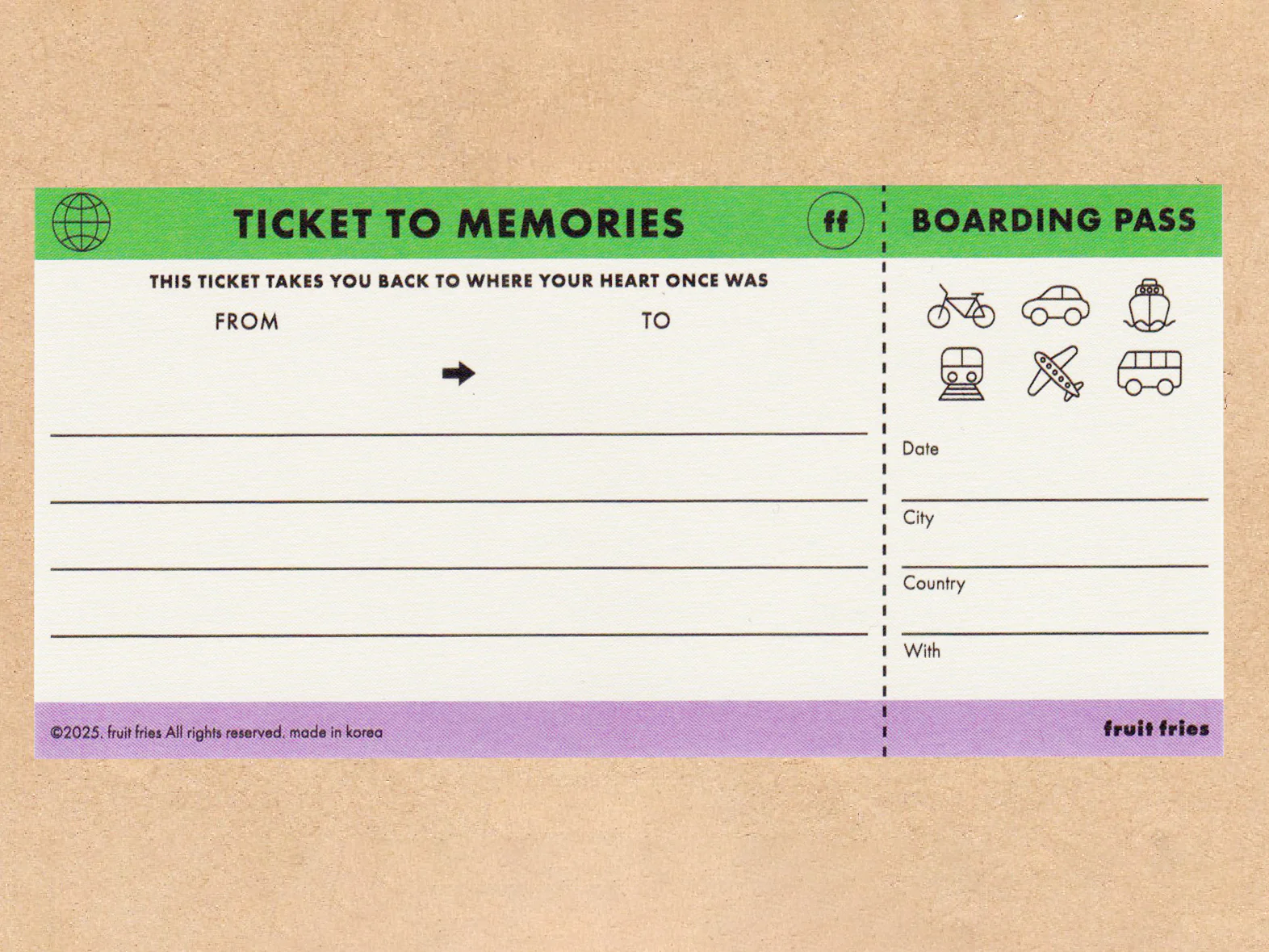 Bloc memo voyage billet avion - Fruit Fries Design Lab - Image 7