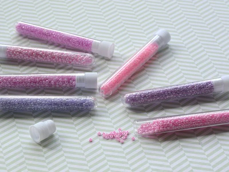 Tube de 350 perles ceylons - rose bonbon - Image 2