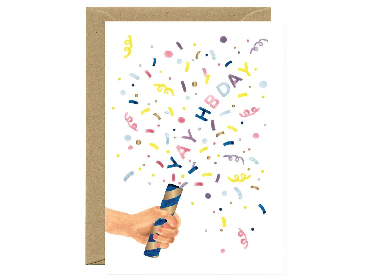 Carte d'anniversaire aquarelle - Yay - ATWS